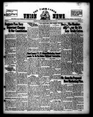 Primary view of object titled 'The Farm-Labor Union News (Texarkana, Tex.), Vol. 5, No. 14, Ed. 1 Thursday, October 29, 1925'.