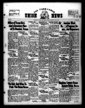 The Farm-Labor Union News (Texarkana, Tex.), Vol. 5, No. 25, Ed. 1 Thursday, January 21, 1926