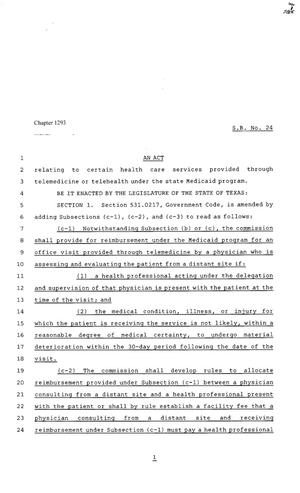 80th Texas Legislature, Regular Session, Senate Bill 24, Chapter 1293