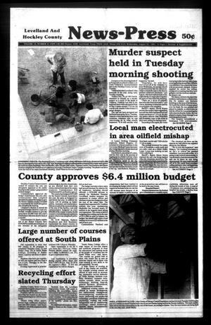 Primary view of object titled 'Levelland and Hockley County News-Press (Levelland, Tex.), Vol. 13, No. 41, Ed. 1 Wednesday, August 21, 1991'.