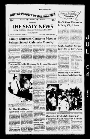 The Sealy News (Sealy, Tex.), Vol. 104, No. 17, Ed. 1 Thursday, July 4, 1991
