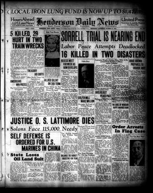 Henderson Daily News (Henderson, Tex.), Vol. 7, No. 190, Ed. 1 Wednesday, October 27, 1937
