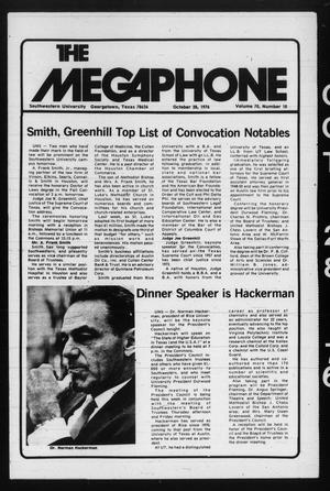 The Megaphone (Georgetown, Tex.), Vol. 70, No. 10, Ed. 1 Thursday, October 28, 1976
