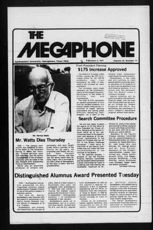 Primary view of object titled 'The Megaphone (Georgetown, Tex.), Vol. 70, No. 19, Ed. 1 Thursday, February 3, 1977'.