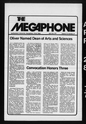 The Megaphone (Georgetown, Tex.), Vol. 70, No. 29, Ed. 1 Thursday, April 28, 1977