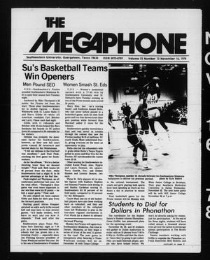 The Megaphone (Georgetown, Tex.), Vol. 72, No. 13, Ed. 1 Thursday, November 16, 1978