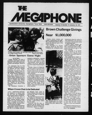 Primary view of object titled 'The Megaphone (Georgetown, Tex.), Vol. 72, No. 18, Ed. 1 Thursday, January 18, 1979'.