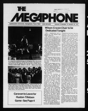 Primary view of object titled 'The Megaphone (Georgetown, Tex.), Vol. 72, No. 19, Ed. 1 Thursday, January 25, 1979'.