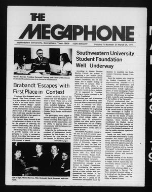 The Megaphone (Georgetown, Tex.), Vol. 72, No. 27, Ed. 1 Thursday, March 29, 1979