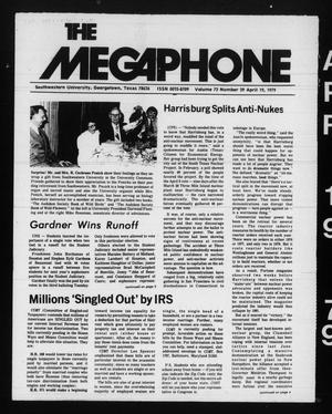 Primary view of object titled 'The Megaphone (Georgetown, Tex.), Vol. 72, No. 29, Ed. 1 Thursday, April 19, 1979'.