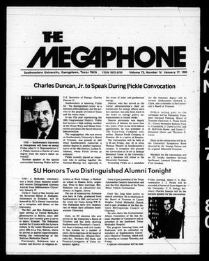 The Megaphone (Georgetown, Tex.), Vol. 73, No. 16, Ed. 1 Thursday, January 17, 1980