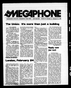The Megaphone (Georgetown, Tex.), Vol. 73, No. 21, Ed. 1 Thursday, February 21, 1980