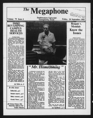 The Megaphone (Georgetown, Tex.), Vol. 79, No. 4, Ed. 1 Friday, September 28, 1984