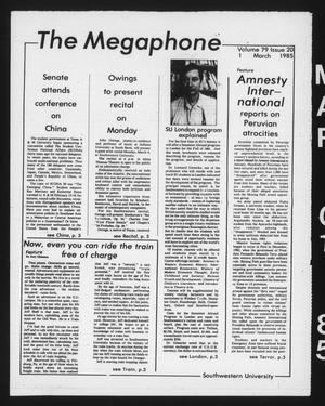 The Megaphone (Georgetown, Tex.), Vol. 79, No. 20, Ed. 1 Friday, March 1, 1985