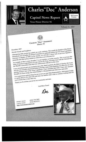 Newsletter of Texas State Representative "Doc" Anderson: Volume 6, 2007