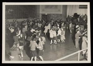 Primary view of object titled '[Dancers in Gymnasium]'.
