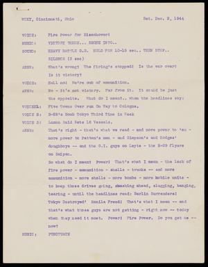 [Transcript of WCKY Radio Show on Saturday, December 2, 1944]