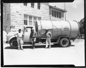 Primary view of object titled '[Men with Sanitation Truck]'.