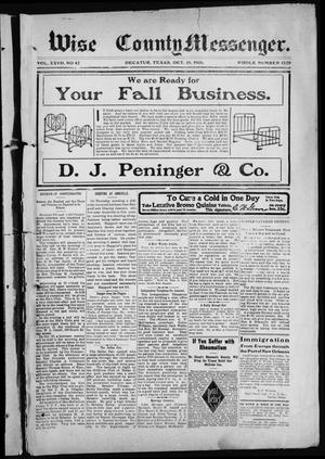 Wise County Messenger. (Decatur, Tex.), Vol. 27, No. 42, Ed. 1 Friday, October 19, 1906