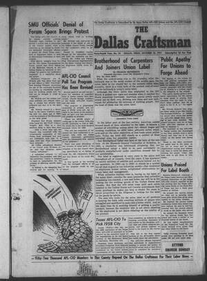 The Dallas Craftsman (Dallas, Tex.), Vol. 44, No. 22, Ed. 1 Friday, October 25, 1957