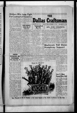The Dallas Craftsman (Dallas, Tex.), Vol. 55, No. 15, Ed. 1 Friday, September 13, 1968