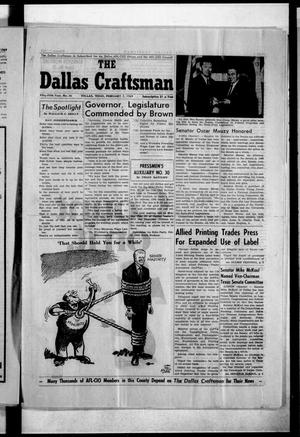 Primary view of object titled 'The Dallas Craftsman (Dallas, Tex.), Vol. 55, No. 36, Ed. 1 Friday, February 7, 1969'.