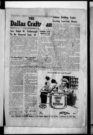 Primary view of object titled 'The Dallas Craftsman (Dallas, Tex.), Vol. 56, No. 15, Ed. 1 Friday, September 12, 1969'.