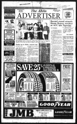 Primary view of object titled 'The Alvin Advertiser (Alvin, Tex.), Ed. 1 Wednesday, February 17, 1993'.