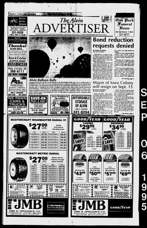 The Alvin Advertiser (Alvin, Tex.), Ed. 1 Wednesday, September 6, 1995