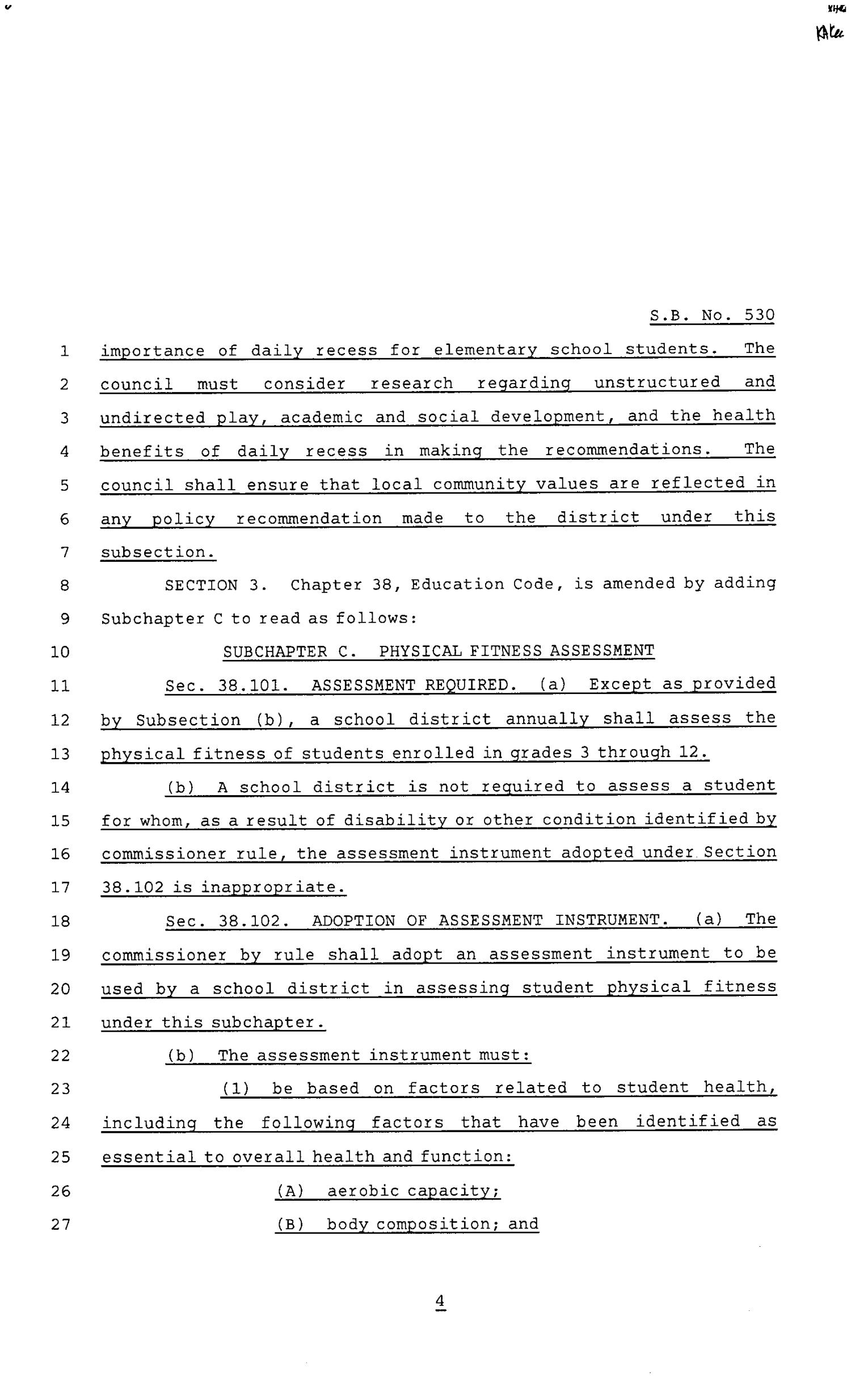 80th Texas Legislature, Regular Session, Senate Bill 530, Chapter 1377
                                                
                                                    [Sequence #]: 4 of 8
                                                