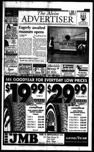 Primary view of object titled 'The Alvin Advertiser (Alvin, Tex.), Ed. 1 Wednesday, April 21, 1999'.