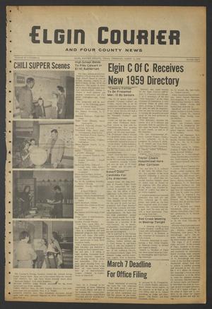 Primary view of object titled 'Elgin Courier and Four County News (Elgin, Tex.), Vol. 68, No. 51, Ed. 1 Thursday, March 5, 1959'.