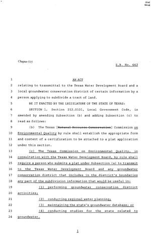80th Texas Legislature, Regular Session, Senate Bill 662, Chapter 515