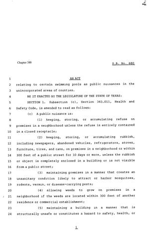 80th Texas Legislature, Regular Session, Senate Bill 680, Chapter 388