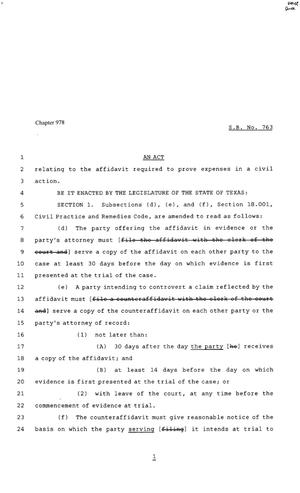 80th Texas Legislature, Regular Session, Senate Bill 763, Chapter 978