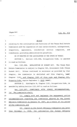 80th Texas Legislature, Regular Session, Senate Bill 914, Chapter 1411
