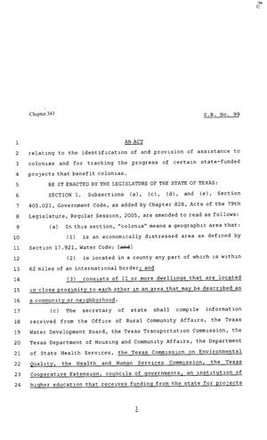 80th Texas Legislature, Regular Session, Senate Bill 99, Chapter 341