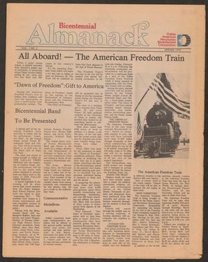 Primary view of object titled 'Bicentennial Almanack (Dallas, Tex.), Vol. 1, No. 2, Ed. 1 Friday, February 20, 1976'.
