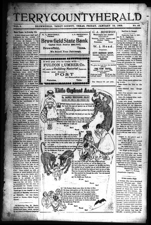 Primary view of object titled 'The Terry County Herald (Brownfield, Tex.), Vol. 3, No. 46, Ed. 1 Friday, January 10, 1908'.