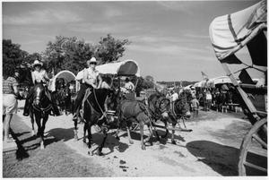 Texas Sesquicentennial Wagon Train on the Way from Gainesville to Whitesboro