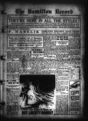 The Hamilton Record and Rustler (Hamilton, Tex.), Vol. 20, No. 7, Ed. 1 Thursday, April 11, 1918