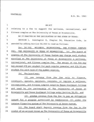 79th Texas Legislature, Regular Session, House Bill 1063
