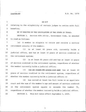 79th Texas Legislature, Regular Session, House Bill 1079, Chapter 1029