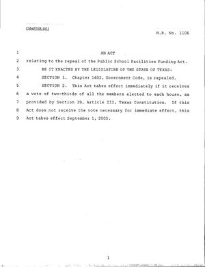 79th Texas Legislature, Regular Session, House Bill 1106, Chapter 1031