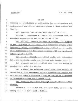 79th Texas Legislature, Regular Session, House Bill 1114, Chapter 1033