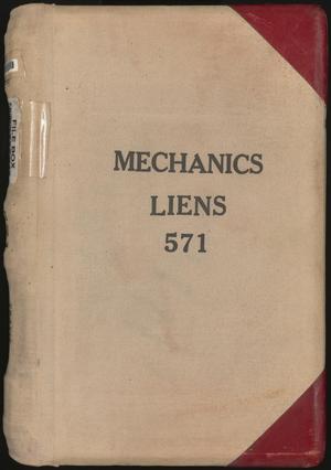 Primary view of object titled 'Travis County Deed Records: Deed Record 571 - Mechanics Liens'.