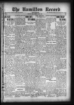 Primary view of object titled 'The Hamilton Record and Rustler (Hamilton, Tex.), Vol. 15, No. 9, Ed. 1 Thursday, May 8, 1913'.