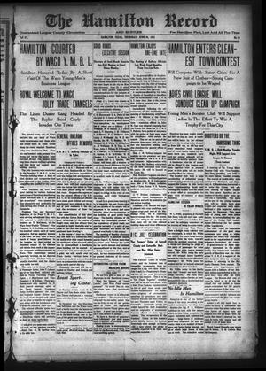 The Hamilton Record and Rustler (Hamilton, Tex.), Vol. 15, No. 16, Ed. 1 Thursday, June 26, 1913