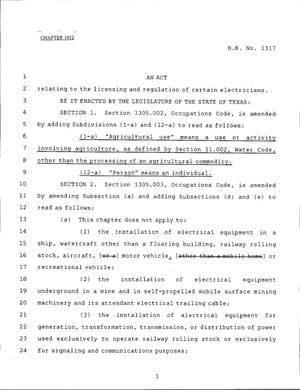 79th Texas Legislature, Regular Session, House Bill 1317, Chapter 1052