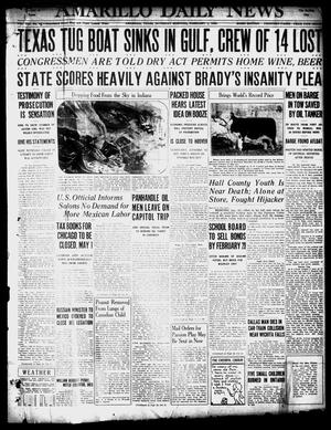 Primary view of object titled 'Amarillo Daily News (Amarillo, Tex.), Vol. 21, No. 47, Ed. 1 Saturday, February 1, 1930'.
